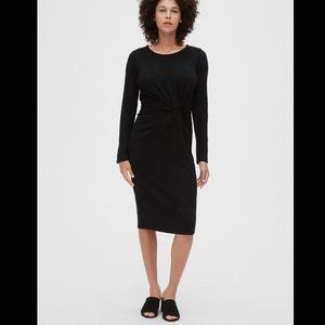 Gap long sleeve knit knotted dress